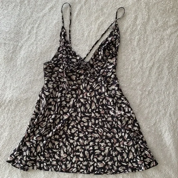 🌸Free People | Satin Hang On Halter Dress - Picture 4 of 6